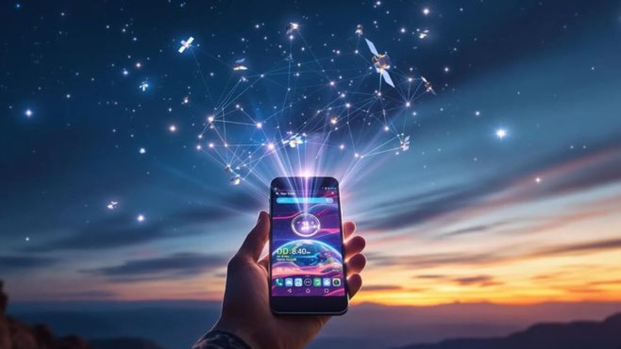 Ilustrasi Starlink Internet Langsung ke Satelit