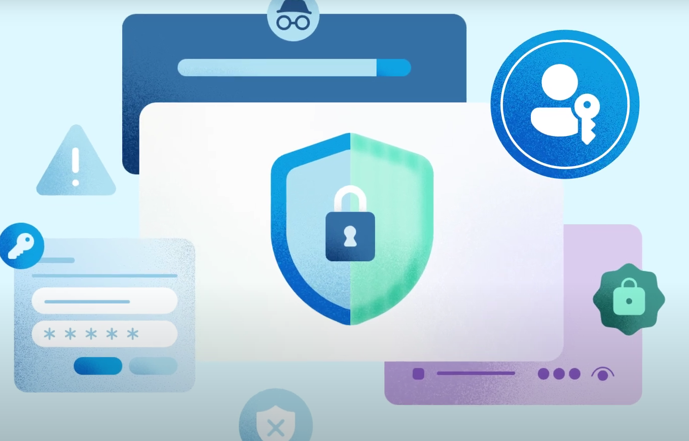 Antarmuka Microsoft Edge menunjukkan fitur Passkey