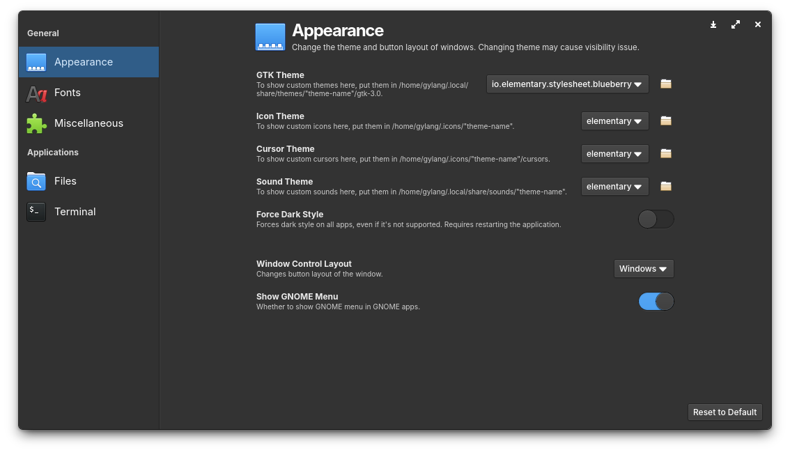 Tampilan Desktop Elementary OS 8 dengan Pantheon Tweaks