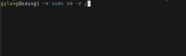 Tampilan Antarmuka Terminal Linux dengan Akses Root