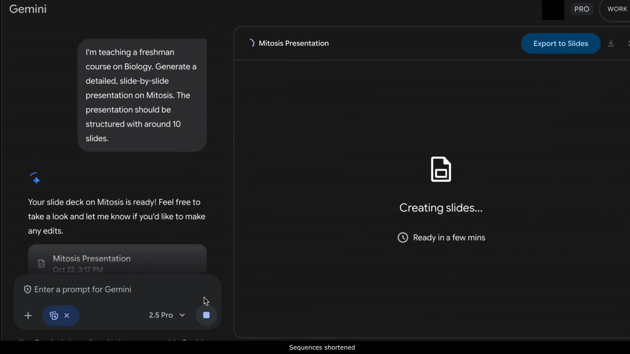 Contoh slide presentasi yang dibuat oleh Google Gemini