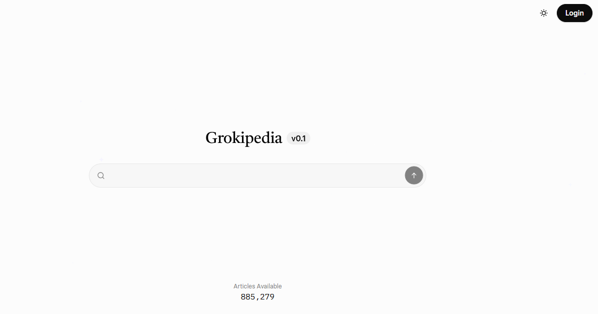 Antarmuka Grokipedia yang sederhana dan efisien