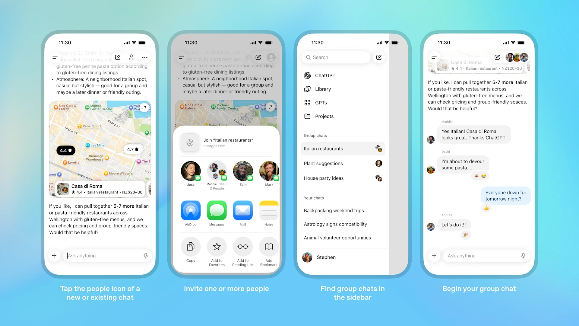 Antarmuka Group Chat ChatGPT dengan AI