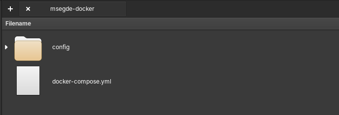Struktur folder proyek Docker untuk Microsoft Edge di Linux