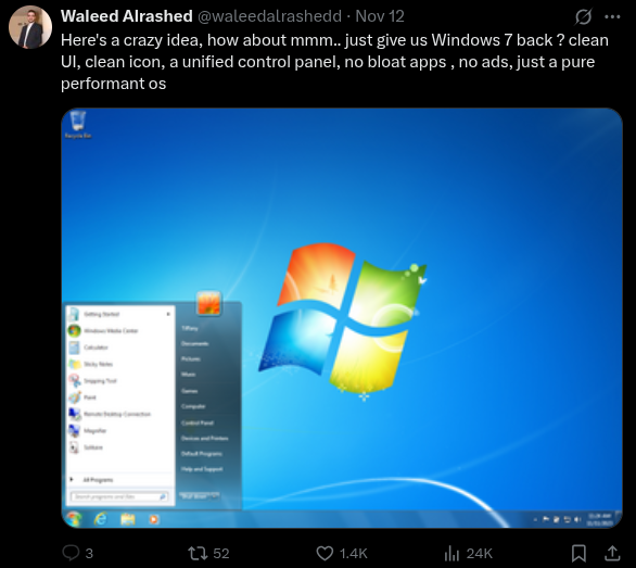 Kritik pengguna terhadap performa dan UI Windows 11 dengan fitur AI
