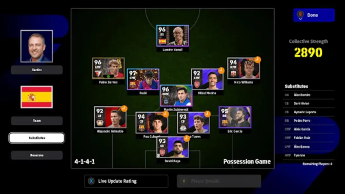 Formasi eFootball 2026 Terbaik - Panduan Lengkap untuk Gameplay Kompetitif 2 Diagram formasi 4-1-4-1 Possession Game di eFootball 2026