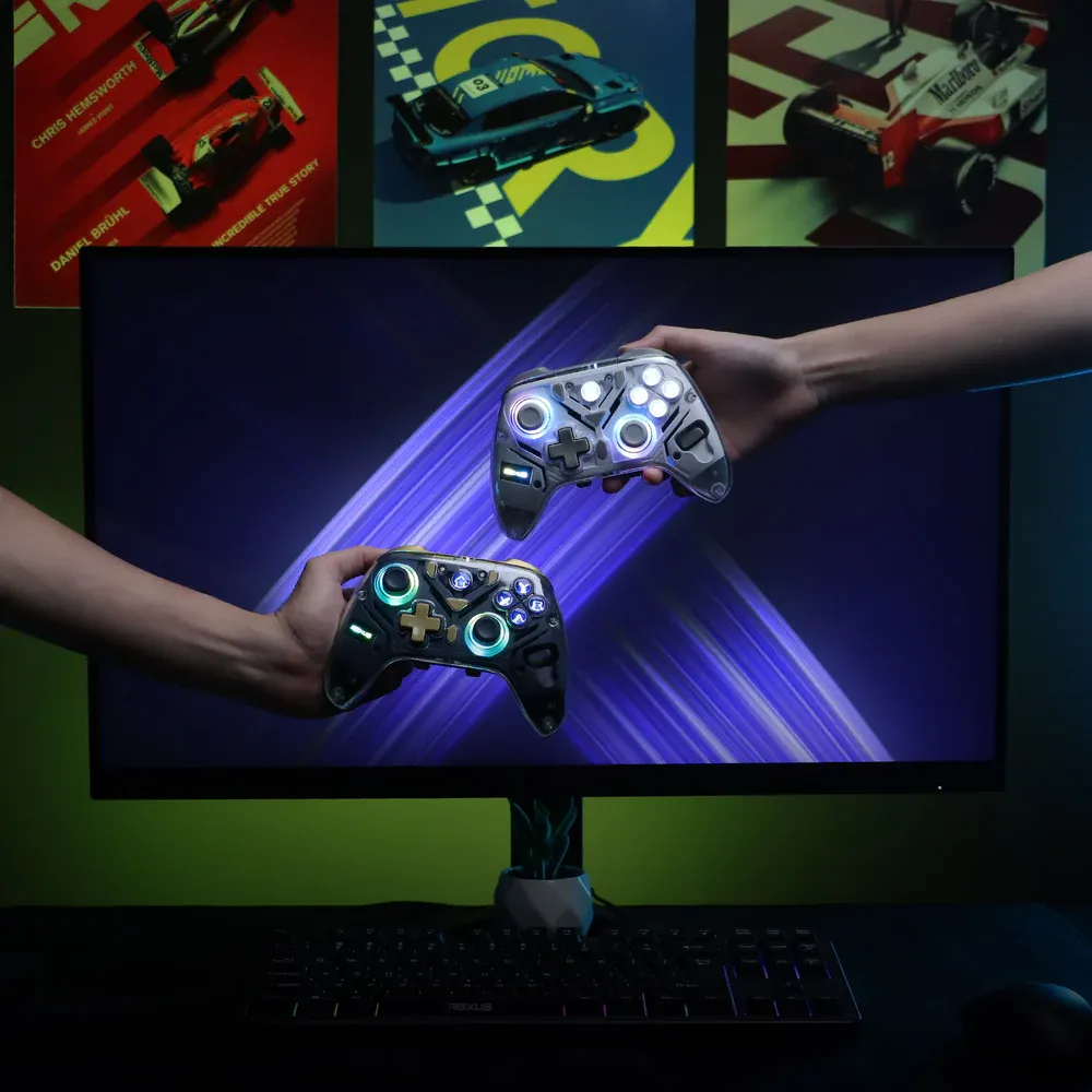 Rexus Gamepad 2026: Intip Keunggulan Teknologi TMR dan Hall Effect Anti-Drift 5 Rexus Gladius GX500, gamepad transparan RGB