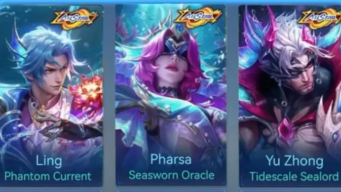 All-Star MLBB Treasure Hunt - Panduan Lengkap Skin Gratis & Sistem Gacha Terbaru 3 Bocoran Skin All-Star 2026 untuk Ling, Pharsa, dan Yu Zhong