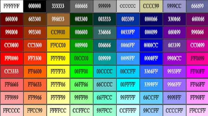 Daftar Lengkap Kode Warna Heksadesimal untuk Bio Free Fire