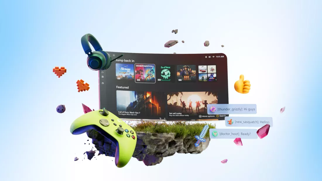 Ilustrasi Laptop Windows dengan Bonus Game Pass dan Microsoft 365