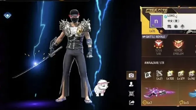Foto FF Sultan Set Barbar Katana