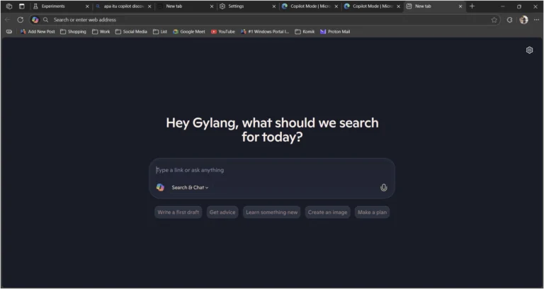 Copilot Mode di Edge - Microsoft Resmi Pensiunkan Fitur Eksperimental Ini 2 Antarmuka Microsoft Edge dengan fitur AI