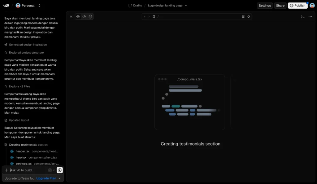 Bisa Lewat HP, Ini Cara Bikin Website Gratis dan Mudah dengan v0.dev 5 image 6