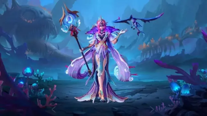 Pharsa Seasworn Oracle - Tampilan Megah, Efek Skill Memukau, dan Cara Mendapatkannya 2 Efek visual skill Pharsa Seasworn Oracle di Mobile Legends